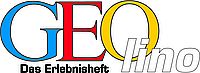 Logo von GEOlino: Ein blaues G, ein rotes E und ein gelbes O, "lino" in weiß, darunter der schwarze kleine Schriftzug "Das Erlebnisheft".