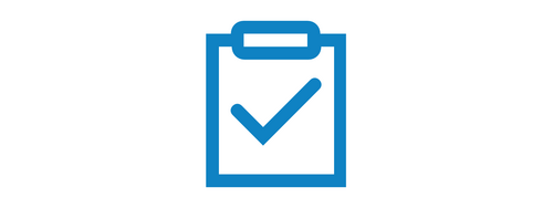 Icon, blau, Klemmbrett