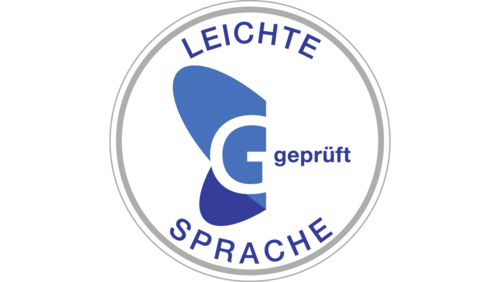 Das kreisrunde Siegel „Leichte Sprache geprüft“