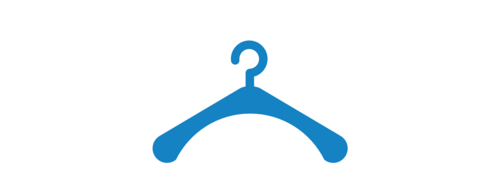 Icon, blau, Kleiderbügel