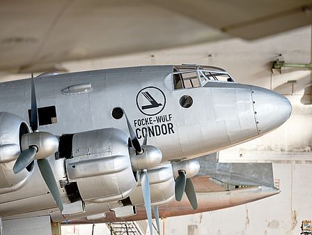 Foto des vorderen Teils der Focke Wulf Fw 200 "Condor"