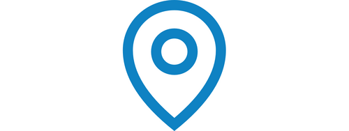 Icon, blau, Standort