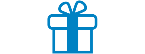 Icon, blau, Geschenk